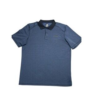 The North Face Shirt Mens Large Blue Short Sleeve Polo‎ FlashDry Golf Outdoors